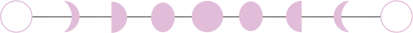 Moon phases divider - short purple